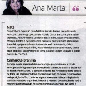 JL Ana 05  02 — Assessoria de Imprensa Brahma — Inove Comunicação Integrada Londrina