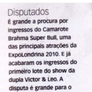 Pag JL Ana Mata 18 03 — Assessoria de Imprensa Brahma — Inove Comunicação Integrada Londrina