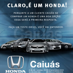 Anuncio Shinbumop01 — Honda Caiuás — Inove Comunicação Integrada Londrina