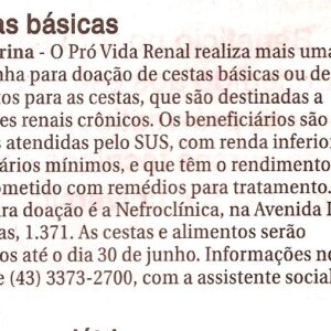 Folha 1906 Cidades — Assessoria de Imprensa Pró-Vida Renal — Inove Comunicação Integrada Londrina