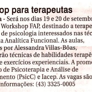 Folha 02092015 Fap — Assessoria de Imprensa IACEP — Inove Comunicação Integrada Londrina